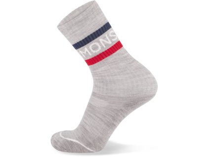 Merino ponožky MONS ROYALE SIGNATURE CREW SOCK college grey