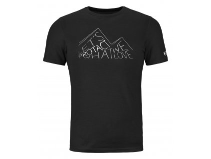 Pánské  Tričko Ortovox 185 Merino Protact T-shirt Men's (Velikost XL, Barva Black Raven)