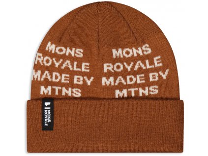 Merino kulich MONS ROYALE MCCLOUD GRAPHIC MERINO BEANIE copper