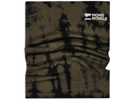 Merino nákrčník MONS ROYALE DAILY DOSE MERINO FLEX 200 NECKWARMER olive tie dye