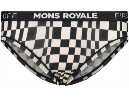 Merino kalhotky MONS ROYALE FOLO BRIEF WMNS checkers