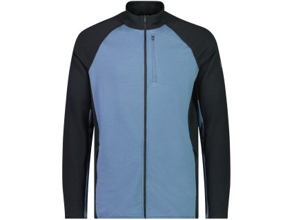 Merino mikina MONS ROYALE APPROACH MERINO SHIFT FLEECE JACKET blue slate / black (Velikost L)