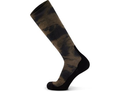 Merino ponožky MONS ROYALE ATLAS MERINO SNOW SOCK DIGITAL olive tie dye (Velikost L)