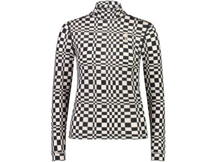 Merino triko MONS ROYALE CASCADE MERINO FLEX 200 MOCK NECK LS WMNS checkers