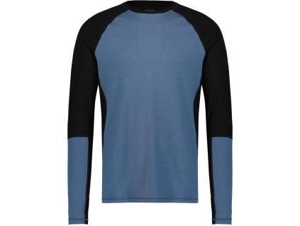 Merino triko MONS ROYALE OLYMPUS LS blue slate / black (Velikost L)