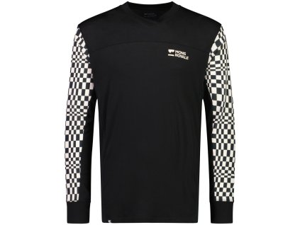 Merino triko MONS ROYALE REDWOOD ENDURO VLS checkers / black (Velikost L)