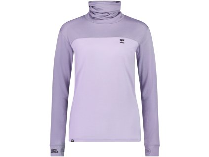 Merino triko MONS ROYALE YOTEI BF HIGH NECK WMNS thistle cloud (Velikost XL)