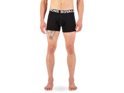 Merino trenky MONS ROYALE HOLD 'EM SHORTY BOXER black