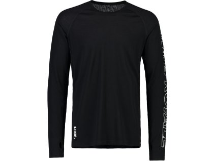 Triko MONS ROYALE TEMPLE MERINO LONG SLEEVE black