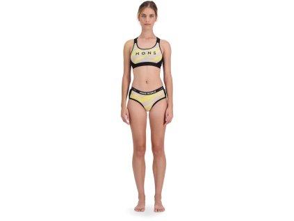 Merino podprsenka MONS ROYALE STELLA X-BACK BRA WMNS limelight camo