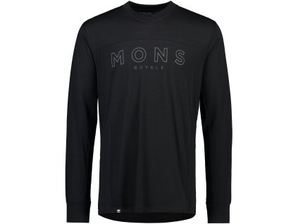 Merino triko MONS ROYALE REDWOOD ENDURO VLS black