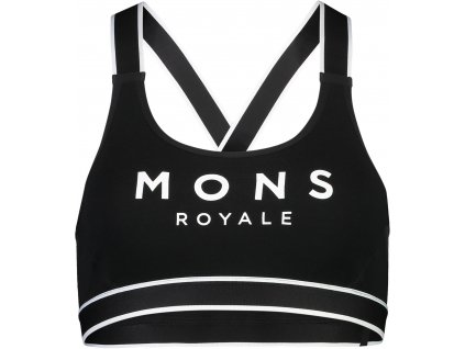 Merino podprsenka MONS ROYALE STELLA X-BACK BRA black