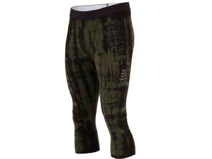 Merino spodky MONS ROYALE CASCADE MERINO FLEX 200 3/4 LEGGING olive tie dye (Velikost XL)