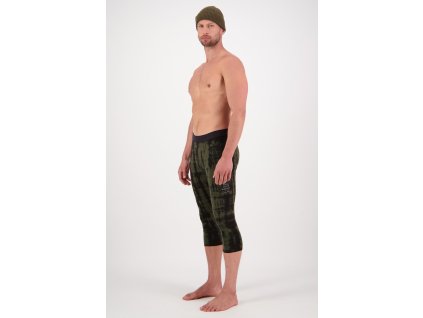 Merino spodky MONS ROYALE CASCADE MERINO FLEX 200 3/4 LEGGING olive tie dye