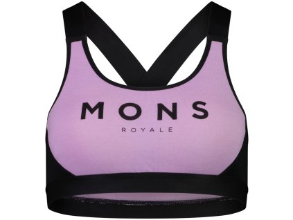 Merino podprsenka MONS ROYALE STELLA X-BACK BRA WMNS orchid / black