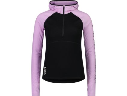 Merino triko MONS ROYALE BELLA TECH HOOD WMNS orchid / black