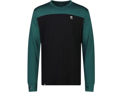 Merino triko MONS ROYALE YOTEI LS evergreen / black