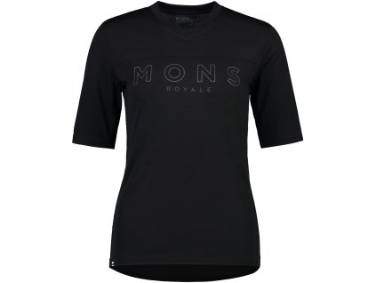 Merino triko MONS ROYALE REDWOOD ENDURO VT WMNS black (Velikost S)