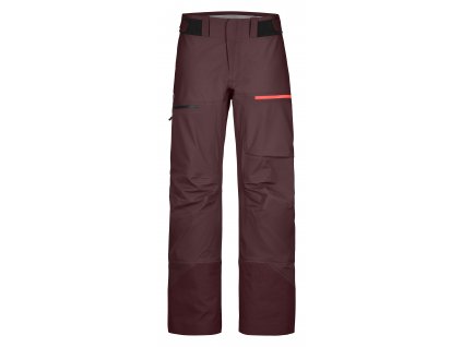 Dámské Kalhoty Ortovox 3L Ravine Shell Pants Women's (Velikost M, Barva Winetasting)