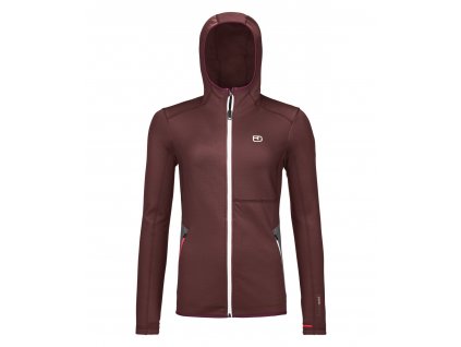 Dámská Mikina Ortovox Fleece Hoody Women's (Velikost S, Barva Winetasting)