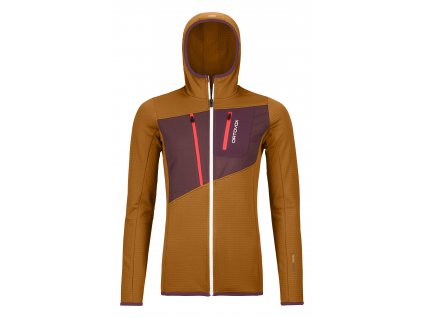 Dámský Fleece Ortovox W's Fleece Grid Hoody - oranžový