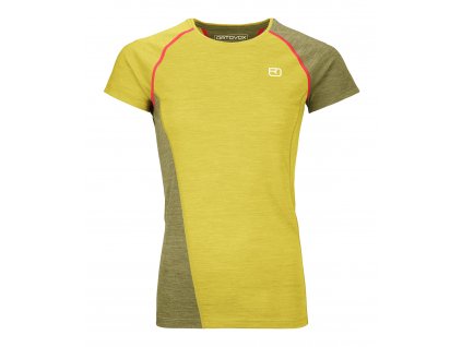 Dámské Tričko Ortovox W's 120 Cool Tec Fast Upward T-Shirt - žluté
