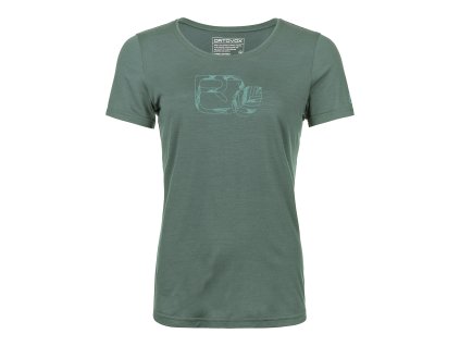 Dámské Tričko Ortovox W's 120 Cool Tec Leaf Logo Ts (Velikost M, Barva zelená)