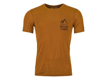 Pánské  Tričko Ortovox 120 Cool Tec Mountain Duo Ts (Velikost M, Barva oranžová)