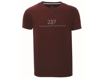 2117 TUN - pánské funkční triko s kr.rukávem - Wine Red