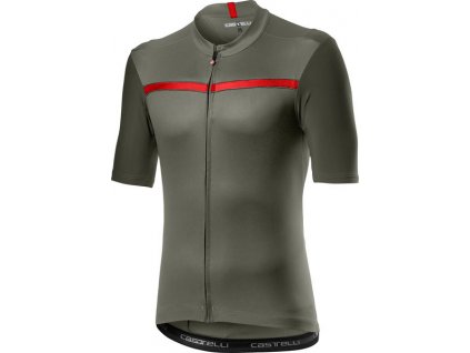 Castelli - pánský dres Unlimited, forest gray/red (Velikost L)