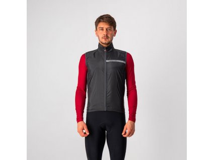 Castelli – pánská vesta Squadra Stretch, light black/dark gray