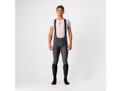 Castelli – pánské kalhoty Velocissimo 5 s vložkou, dark gray/silver reflex (Velikost M)