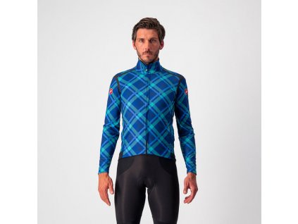 Castelli - pánská bunda Perfetto RoS Long Sleeve, ocean blue/malachite green