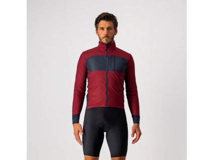 Castelli - pánská bunda Unlimited Puffy, bordeaux/savile blue (Velikost M)