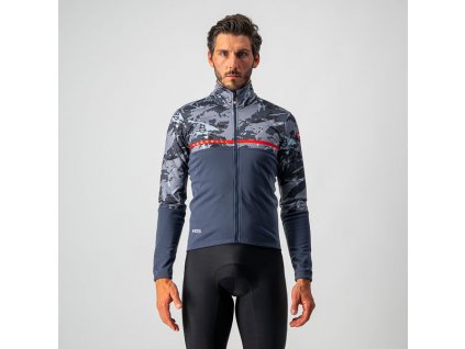 Castelli - pánská bunda Finestre, dark steel blue/vortex gray