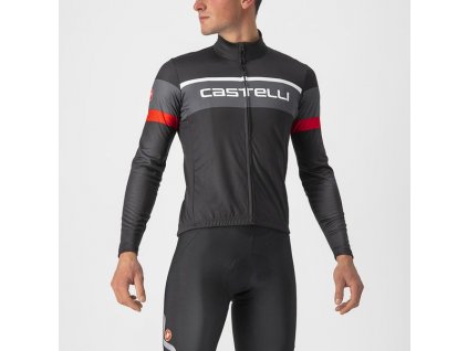 Castelli – pánský dres Passista, light black/dark gray-red