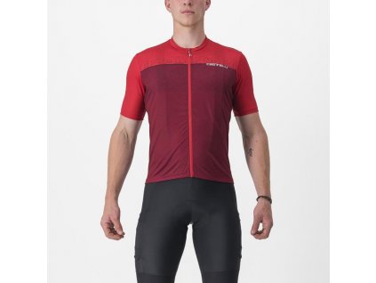 Castelli - pánský dres Unlimited Entrata, dark red/bordeaux (Velikost M)
