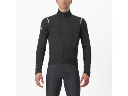 Castelli – pánská bunda Alpha Doppio RoS, light black/silver reflex-dark gray