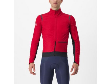 Castelli – pánská bunda Alpha Doppio RoS, pompeian red/black reflex-black (Velikost XXL)