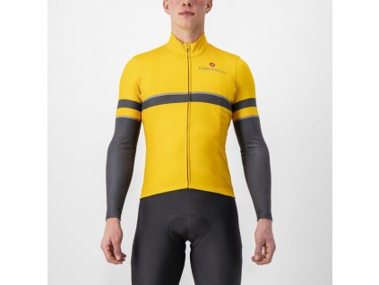 Castelli – pánský dres Retta LS, goldenrod/dark gray