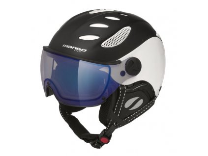 Mango – lyžařská přilba CUSNA VIP, černá mat/bílá (Velikost 55-57 cm)