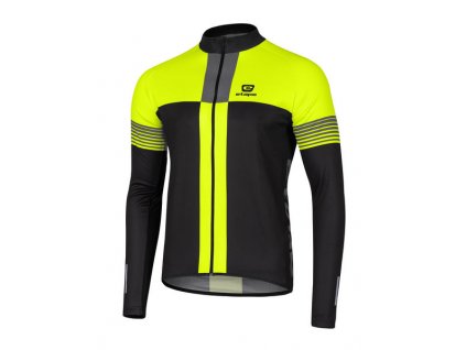 Etape – pánský dres COMFORT, černá/žlutá fluo (Velikost M)
