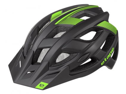 Etape – cyklistická přilba ESCAPE, černá/zelená mat (Velikost S/M 55-58 cm)
