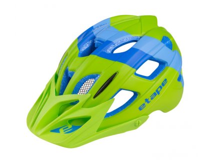 Etape – dětská cyklistická přilba HERO, zelená/modrá mat (Velikost XS/S 48-53 cm)