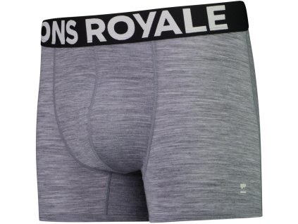 Trenky MONS ROYALE HOLD 'EM SHORTY MERINO BOXER grey heather (Velikost M)