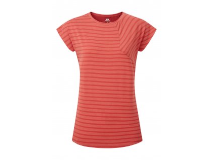 Dámské Tričko Mountain Equipment Silhouette T-shirt Women's (Velikost M, Barva Rosewood Stripe/Rosewood)