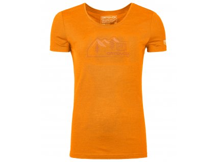 Dámské Tričko Ortovox 150 Cool Vintage Badge T-shirt Women's (Velikost M, Barva Autumn Leaves)
