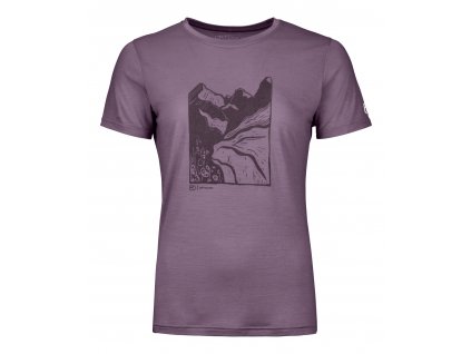 Dámské Tričko Ortovox 120 Cool Tec Mtn Cut T-shirt Women's (Velikost M, Barva Wild Berry)