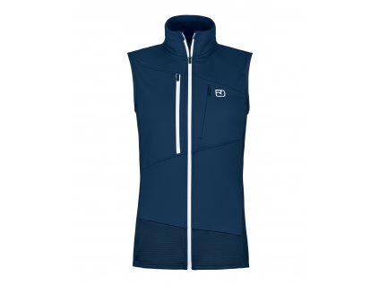 Dámská Vesta Ortovox Fleece Grid Vest Women's (Velikost XL, Barva Deep Ocean)