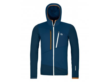 Pánská Mikina Ortovox Fleece Grid Hoody Men's (Velikost S, Barva Deep Ocean)